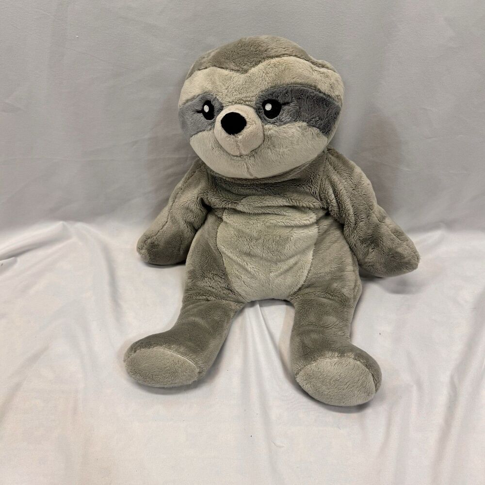 HUGIMALS Sam the Sloth Weighted 4.5lb Calming Plush Grey Comfort Excellent
